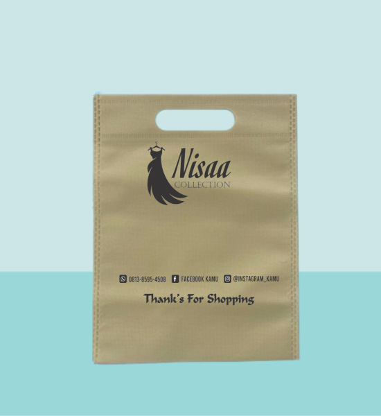 Tas Spunbond handle Pon 65g Cream 20 x 26cm