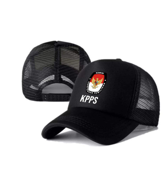 Topi Jaring Cetak Logo KPPS 